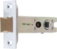 AR8019-76-SC&sol;PB Hoppe Heavy Duty Tubular Mortice Latch 76mm - Satin Chrome &sol; Polished Brass &lpar;87101329&rpar;
