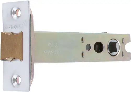 Click Here To Enlarge This Photo Of AR8019-100-SC&sol;PB Hoppe Heavy Duty Tubular Mortice Latch 100mm - Satin Chrome &sol; Polished Brass &lpar;87101332&rpar;