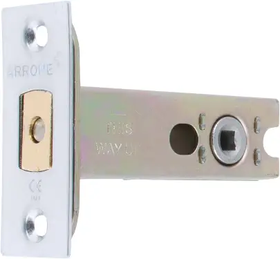 Click Here To Enlarge This Photo Of AR8018-76-SC&sol;PB Hoppe Heavy Duty Bathroom Deadbolt 76mm - Satin Chrome &sol; Polished Brass &lpar;87101338&rpar;