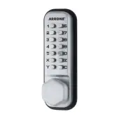 AR295MC Hoppe Push Button Digital Lock c&sol;w Holdback - Matt Chrome &lpar;87128212&rpar;