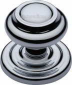 V905-PC Heritage Brass Centre Door Knob Round Design 3 &half;" Polished Chrome Finish