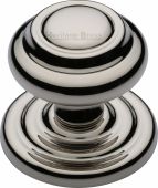 V905-PNF Heritage Brass Centre Door Knob Round Design 3 &half;" Polished Nickel Finish