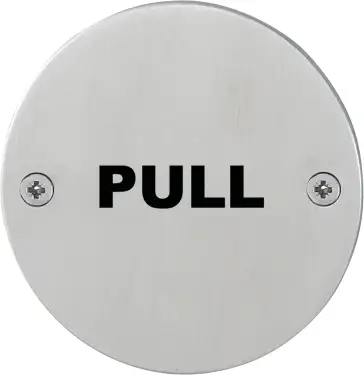 Click Here To Enlarge This Photo Of AR308-PULL Hoppe 76mm "Pull" Sign - Satin Stainless Steel &lpar;605217&rpar;