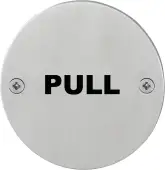 AR308-PULL Hoppe 76mm "Pull" Sign - Satin Stainless Steel &lpar;605217&rpar;
