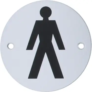 Click Here To Enlarge This Photo Of AR903M-SAA Hoppe 76mm Circular Male Sign - Satin Anodised Aluminium &lpar;8511361&rpar;