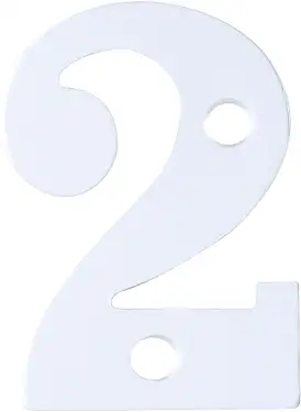 Click Here To Enlarge This Photo Of AR140&sol;2 Hoppe 50mm Numeral 2 - Satin Anodised Aluminium &lpar;8500735&rpar;