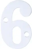 AR140&sol;6 Hoppe 50mm Numeral 6 - Satin Anodised Aluminium &lpar;8500763&rpar;