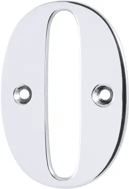 Click Here To Enlarge This Photo Of AR740-0-PCH Hoppe 79mm Face Fix Numeral 0 - Polished Chrome &lpar;87143540&rpar;