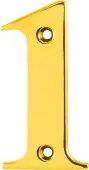 AR740-1-PBR Hoppe 79mm Face Fix Numeral 1 - Polished Brass &lpar;87143561&rpar;