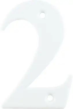Click Here To Enlarge This Photo Of AR740-2-WHT Hoppe 79mm Face Fix Numeral 2 - White &lpar;87143575&rpar;