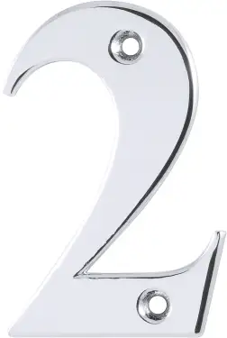 Click Here To Enlarge This Photo Of AR740-2-PCH Hoppe 79mm Face Fix Numeral 2 - Polished Chrome &lpar;87143596&rpar;