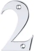 AR740-2-PCH Hoppe 79mm Face Fix Numeral 2 - Polished Chrome &lpar;87143596&rpar;