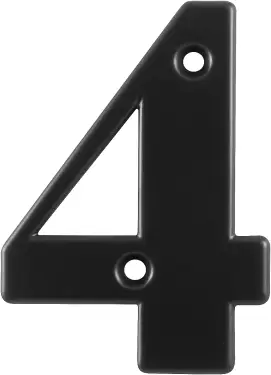 Click Here To Enlarge This Photo Of AR740-4-BLK Hoppe 79mm Face Fix Numeral 4 - Black &lpar;87143638&rpar;