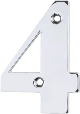 Click Here To Enlarge This Photo Of AR740-4-PCH Hoppe 79mm Face Fix Numeral 4 - Polished Chrome &lpar;87143652&rpar;