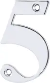 AR740-5-PCH Hoppe 79mm Face Fix Numeral 5 - Polished Chrome &lpar;87143680&rpar;