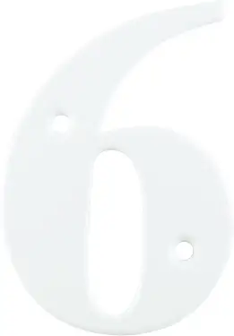 Click Here To Enlarge This Photo Of AR740-6-WHT Hoppe 79mm Face Fix Numeral 6 & 9 - White &lpar;87143687&rpar;
