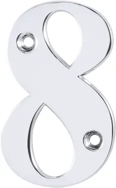 Click Here To Enlarge This Photo Of AR740-8-PCH Hoppe 79mm Face Fix Numeral 8 - Polished Chrome &lpar;87143764&rpar;