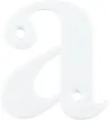 AR740-A-WHT Hoppe 55mm Face Fix Letter A - White &lpar;50000032&rpar;