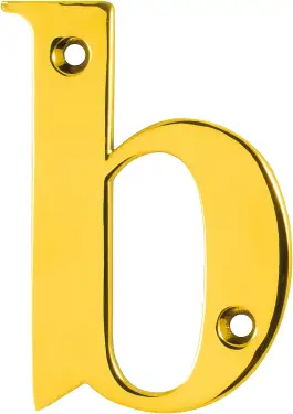 Click Here To Enlarge This Photo Of AR740-B-PBR Hoppe 79mm Face Fix Letter B - Polished Brass &lpar;50000093&rpar;