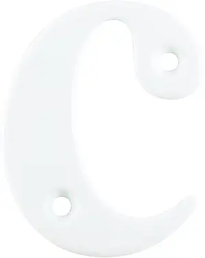 Click Here To Enlarge This Photo Of AR740-C-WHT Hoppe 55mm Face Fix Letter C - White &lpar;50000111&rpar;