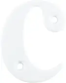 AR740-C-WHT Hoppe 55mm Face Fix Letter C - White &lpar;50000111&rpar;
