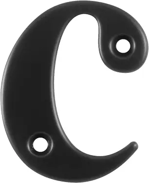 Click Here To Enlarge This Photo Of AR740-C-BLK Hoppe 55mm Face Fix Letter C - Black &lpar;50000123&rpar;