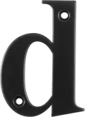 AR740-D-BLK Hoppe 79mm Face Fix Letter D - Black &lpar;50000160&rpar;