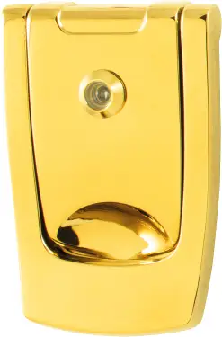 Click Here To Enlarge This Photo Of AR725-PBR Hoppe Designer Door Knocker With Viewer - Polished brass &lpar;87143505&rpar;