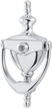 Click Here To Enlarge This Photo Of AR727-PCH Hoppe Traditional Door Knocker With Viewer - Polished Chrome &lpar;87143456&rpar;