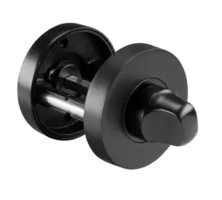 JTA5504 Jigtech Matt Black Round Bathroom Turn & Release Set