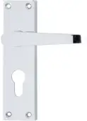 AR5000&sol;13 Hoppe Victorian Straight Euro Profile Lock Levers on Plate - Polished Chrome &lpar;87115958&rpar;