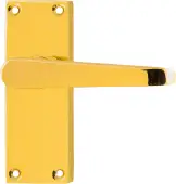 AR5000&sol;11 Hoppe Victorian Straight Latch Levers on Plate - Polished Brass &lpar;87115909&rpar;