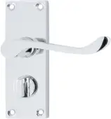 AR5001&sol;16 Hoppe Victorian Scroll Privacy Levers on Plate - Polished Chrome &lpar;87116077&rpar;