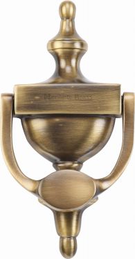 Click Here To Enlarge This Photo Of V910 195-AT Heritage Brass Urn Knocker 7 &frac14;" Antique Brass Finish