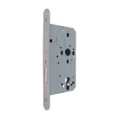 AR8102-R-60-SSS Hoppe Euro Profile DIN Deadlock Radius Forend 60mm Backset - Satin Stainless Steel &lpar;87134350&rpar;
