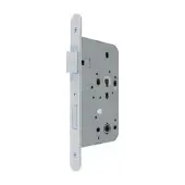 AR8103-R-60-SSS Hoppe DIN Bathroom Sashlock Radius Forend&comma; 60mm Backset - Satin Stainless Steel &lpar;87134392&rpar;