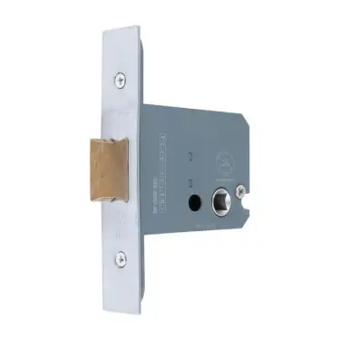 Click Here To Enlarge This Photo Of AR8000-76-SC Hoppe 76mm Square Case Mortice Latch &lpar;One Way Action&rpar; - Satin Chrome &lpar;87109100&rpar;