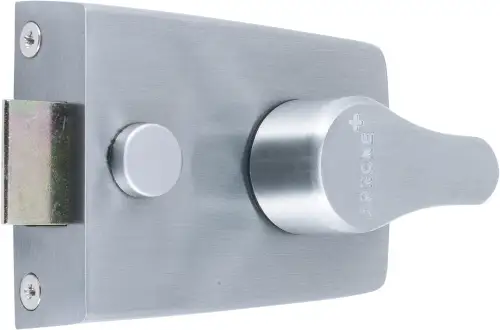 Click Here To Enlarge This Photo Of AR840-SE-PB Hoppe 60mm Standard Deadlocking Nightlatch - Silver Case c&sol;w Polished Brass Cylinder &lpar;87108519&rpar;