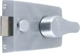 AR840-SE-PB Hoppe 60mm Standard Deadlocking Nightlatch - Silver Case c&sol;w Polished Brass Cylinder &lpar;87108519&rpar;