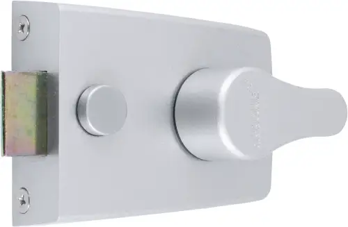 Click Here To Enlarge This Photo Of AR840-SC-SC Hoppe 60mm Standard Deadlocking Nightlatch - Satin Chrome Case c&sol;w Cylinder &lpar;87108522&rpar;