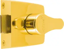 AR845-PB-PB Hoppe 40mm Narrow Style Deadlocking Nightlatch - Polished Brass Case c&sol;w Cylinder &lpar;87108526&rpar;