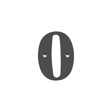 Click Here To Enlarge This Photo Of AR740-0-AG Hoppe 79mm Face Fix Numeral 0 - Anthracite Grey Finish &lpar;50022271&rpar;