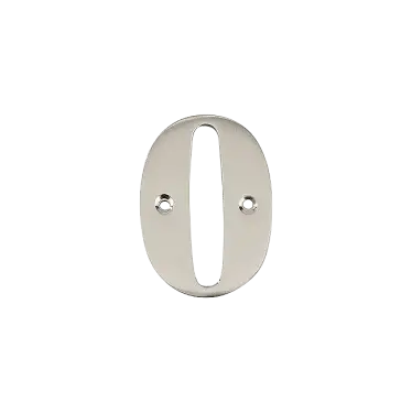 Click Here To Enlarge This Photo Of AR740-0-GRA Hoppe 79mm Face Fix Numeral 0 - Graphite Finish &lpar;50022246&rpar;