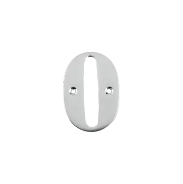 Click Here To Enlarge This Photo Of AR740-0-SC Hoppe 79mm Face Fix Numeral 0 - Satin Chrome &lpar;50022258&rpar;