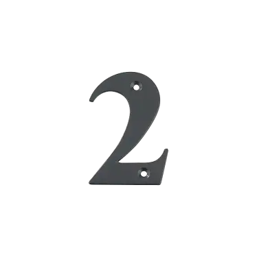 Click Here To Enlarge This Photo Of AR740-2-AG Hoppe 79mm Face Fix Numeral 2 - Anthracite Grey Finish &lpar;50022337&rpar;