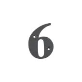 AR740-6&sol;9-AG Hoppe 79mm Face Fix Numeral 6 & 9 - Anthracite Grey Finish &lpar;50022465&rpar;