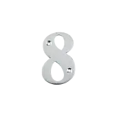 AR740-8-SC Hoppe 79mm Face Fix Numeral 8 - Satin Chrome &lpar;50022519&rpar;