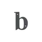 AR740-B-AG Hoppe 79mm Face Fix Letter B - Anthracite Grey Finish &lpar;50022179&rpar;