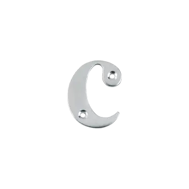Click Here To Enlarge This Photo Of AR740-C-SC Hoppe 55mm Face Fix Letter C - Satin Chrome &lpar;50022192&rpar;