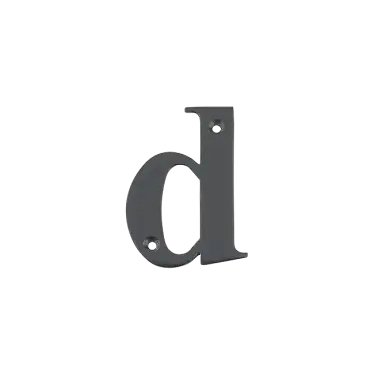 Click Here To Enlarge This Photo Of AR740-D-AG Hoppe 79mm Face Fix Letter D - Anthracite Grey Finish &lpar;50022234&rpar;